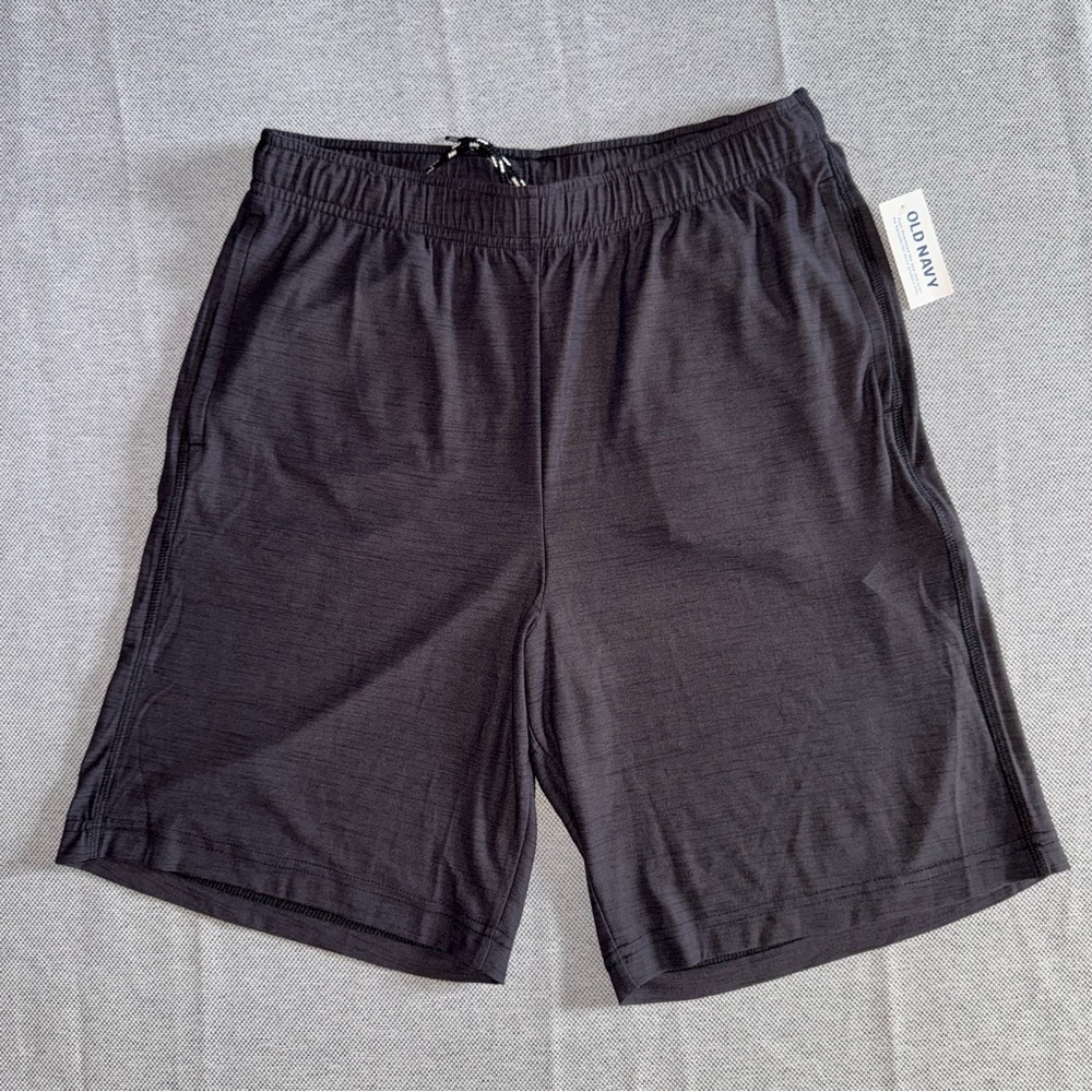 New Old Navy Boys Active Go-Dry Cool Shorts in Black Jack Gray XL 14-16 NWT